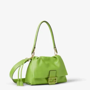Fendi Mamma Baguette Medium Nappa Leather Shoulder Bag with FF Logo Clasp