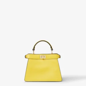 Fendi Peekaboo ISeeU Petite Leather Top Handle Bag with Dual Twist Lock