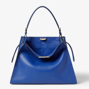 Fendi Peekaboo Medium Leather Top Handle Bag with Dual Compartment Structure