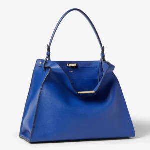 Fendi Peekaboo Medium Leather Top Handle Bag with Dual Compartment Structure