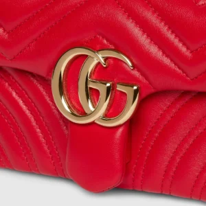 Gucci GG Marmont Small Matelassé Leather Shoulder Bag with Double G Hardware