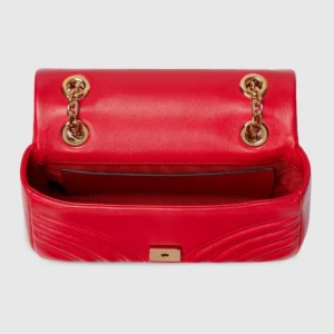 Gucci GG Marmont Small Matelassé Leather Shoulder Bag with Double G Hardware