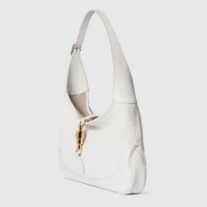 Gucci Jackie 1961 Medium Leather Half-Moon Shoulder Bag with Piston Closure