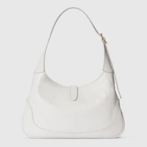 Gucci Jackie 1961 Medium Leather Half-Moon Shoulder Bag with Piston Closure