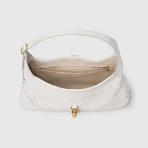 Gucci Jackie 1961 Medium Leather Half-Moon Shoulder Bag with Piston Closure