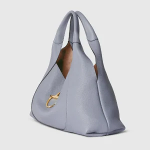 Gucci Softbit Maxi Grain Leather Shoulder Bag with Oversized Half Horsebit Hardware