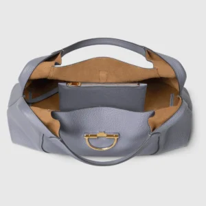 Gucci Softbit Maxi Grain Leather Shoulder Bag with Oversized Half Horsebit Hardware