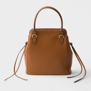 Prada Carry Mini Calfskin Leather Top-Handle Bag with Adjustable Shoulder Strap