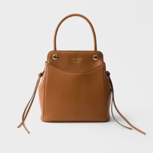 Prada Carry Mini Calfskin Leather Top-Handle Bag with Adjustable Shoulder Strap