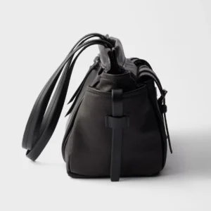 Prada Route Large Buffalo Leather Tote Bag with Multi-Pocket Design