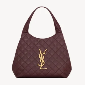 Saint Laurent ICARE Medium Quilted Nappa Leather Tote with Oversized Cassandre Logo