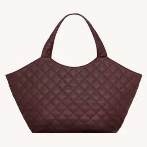 Saint Laurent ICARE Medium Quilted Nappa Leather Tote with Oversized Cassandre Logo