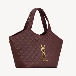 Saint Laurent ICARE Medium Quilted Nappa Leather Tote with Oversized Cassandre Logo