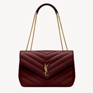 Saint Laurent Loulou Large Matelassé Lambskin Chain Shoulder Bag with YSL Monogram