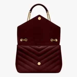 Saint Laurent Loulou Large Matelassé Lambskin Chain Shoulder Bag with YSL Monogram