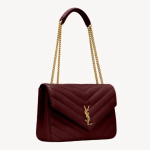 Saint Laurent Loulou Large Matelassé Lambskin Chain Shoulder Bag with YSL Monogram