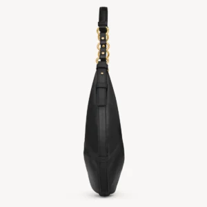 Saint Laurent Saharienne Lambskin Hobo Shoulder Bag with Zip Closure